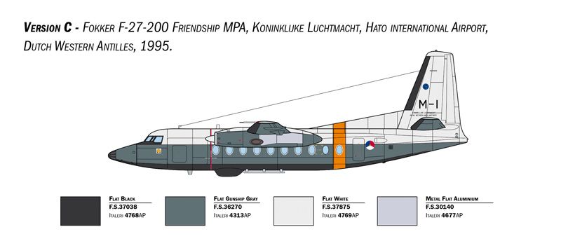 1:72 fokker f 27 maritime patrol art. nr. 1455