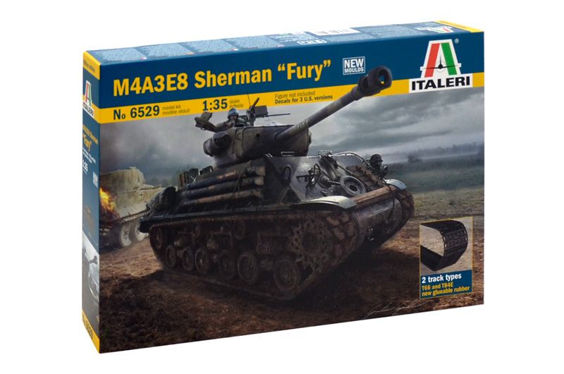 1:35 m4a3e8 sherman "fury" art. nr. 6529