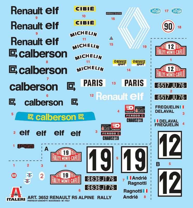 1:24 renault r5 alpine rally art. nr. 3652