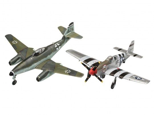 1:72 combat set messerschmitt me262 & p 51b mustang art. nr. 03711