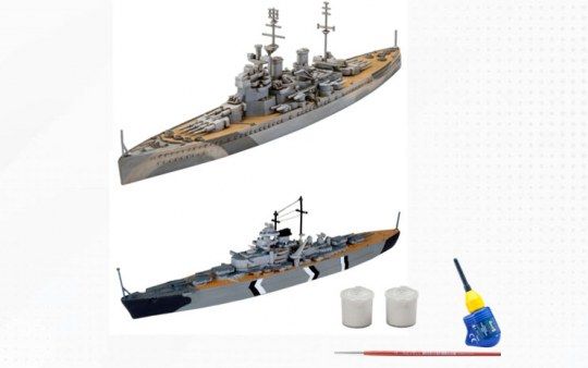 1:1200 first diorama set bismarck battle art. nr. 05668