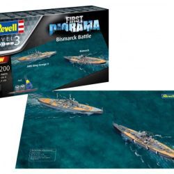 1:1200 first diorama set bismarck battle art. nr. 05668