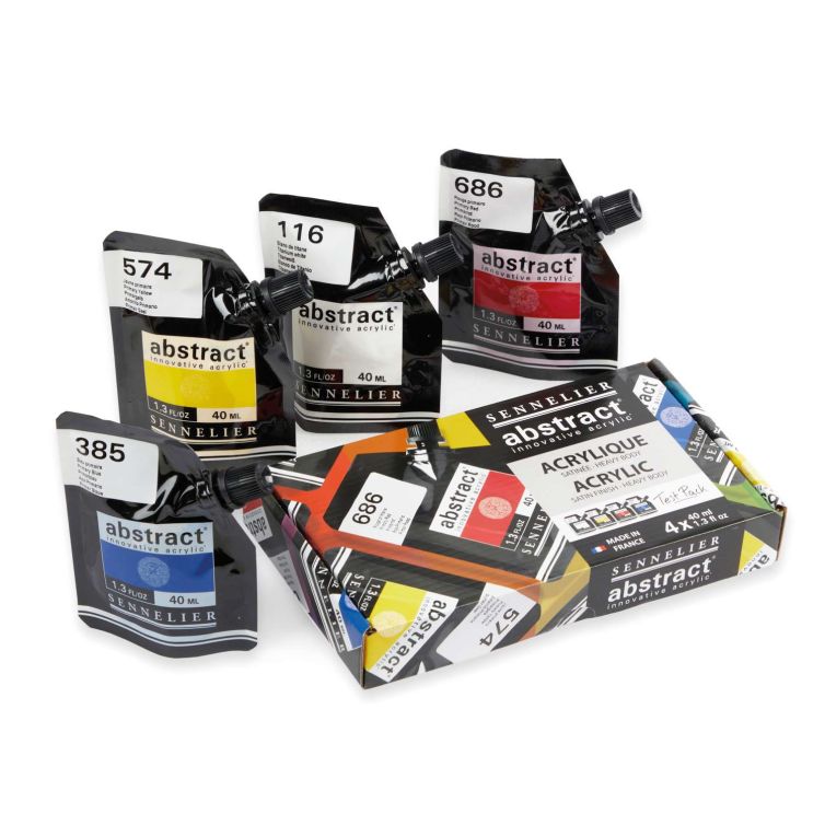 Test Pack Abstract Acrílico Satinado 4x40ml colores primarios Art.-Nr. N121827
