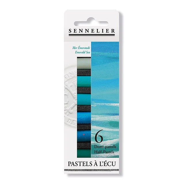 set sennelier 6 ½ pasteles a l´ecu mar esmeralda art. nr. n132288.02