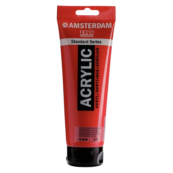 Acrílico Amsterdam Standard Series 250ml – 317 Rojo Transparente Medio Art.-Nr. 17123170