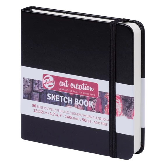 cuaderno bocetos negro 12 x 12 cm 140 g 80 hojas art. nr. 9314004m