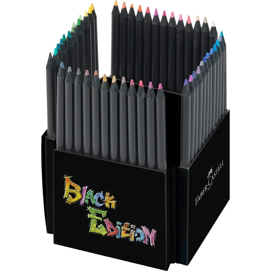 caja cartón lápices black edition 50 colores faber castell art. nr. 116450