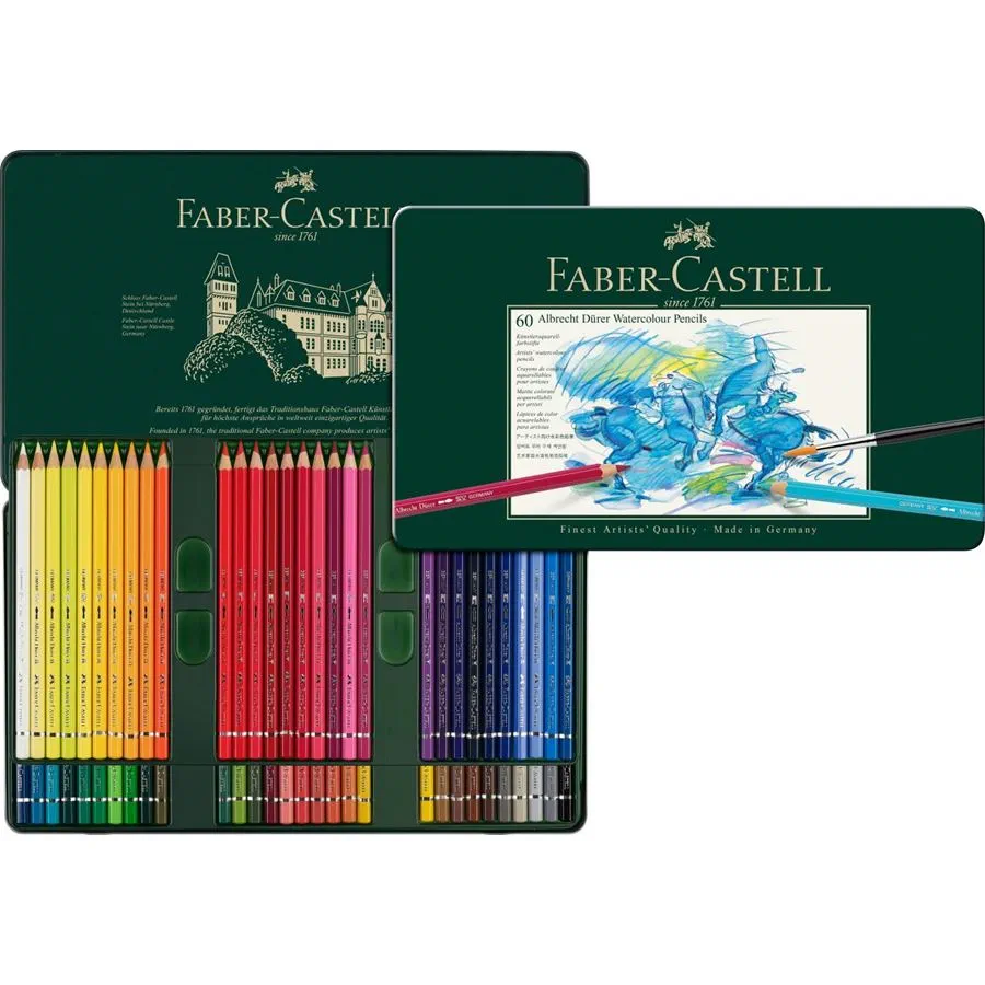 caja lápices acuarelables albrecht dürer 60 colores faber castell art. nr. 117560