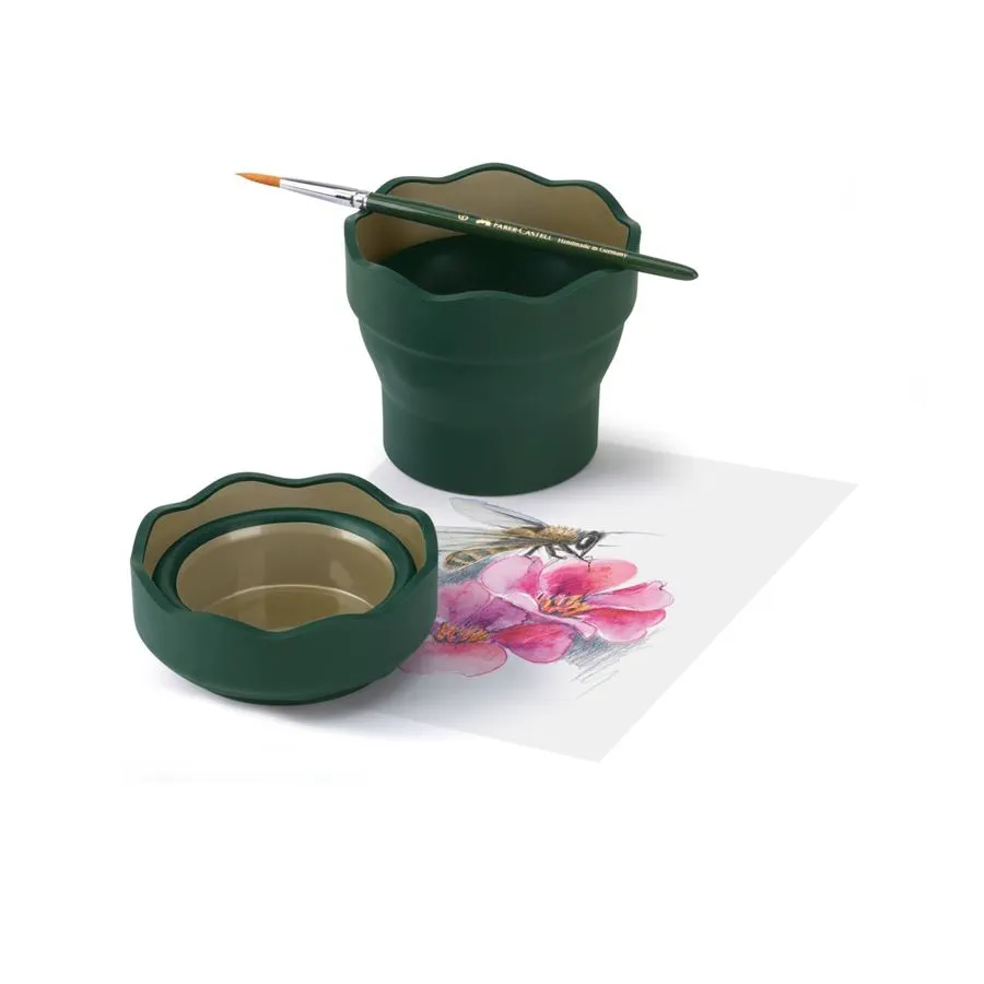 vaso plegable para el agua clic&go verde oscuro art. nr. 181520