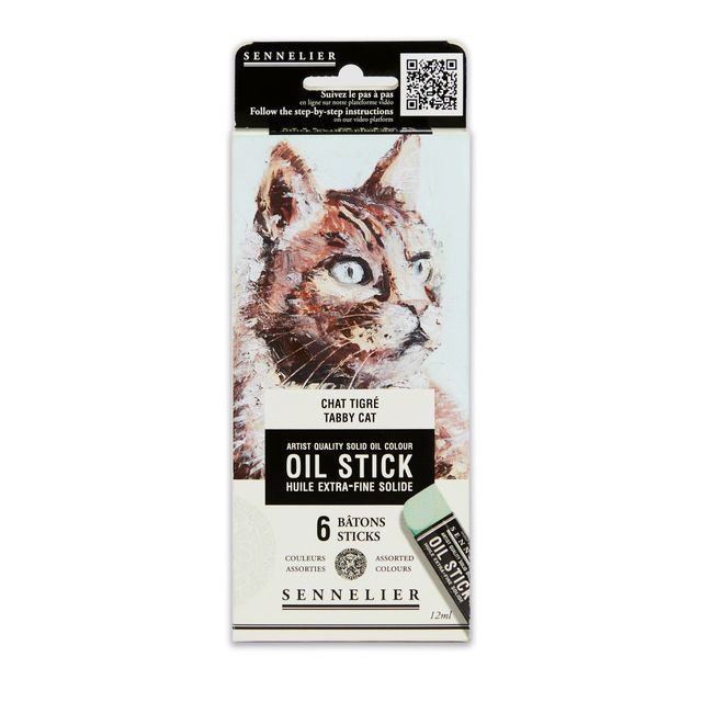 Set Sennelier 6 Oil Stick – Gato Atigrado Art.-Nr. N130116.06