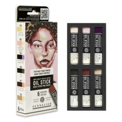 set sennelier 6 oil stick retrato en tonos oscuros art. nr. n130116.02