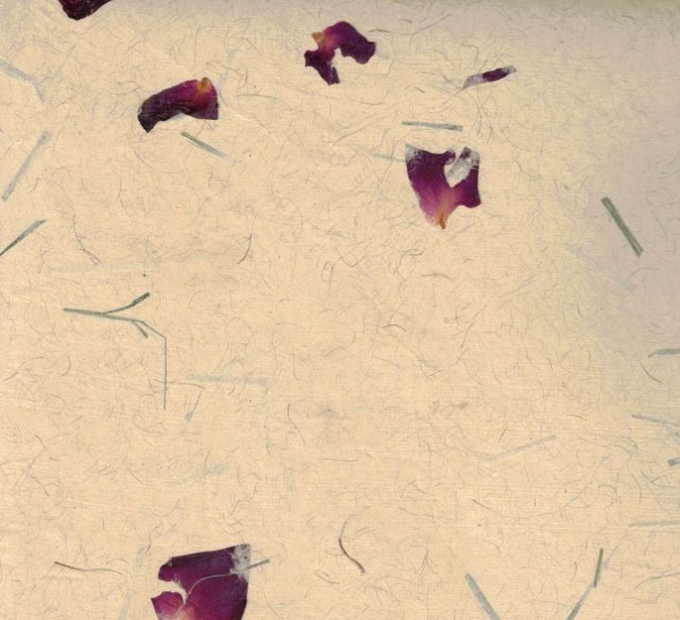 Papel fantasía hecho a mano – Crudo pétalos Art.-Nr. 635576