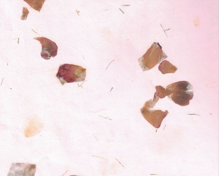 papel fantasía hecho a mano rosa pétalos art. nr. 631576