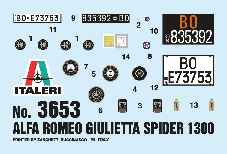 1:24 alfa romeo giulietta spider 1300 art. nr. 3653