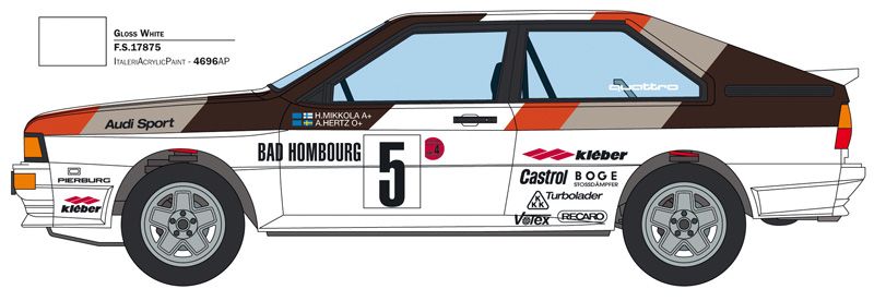 1:24 audi quattro rally art. nr. 3642