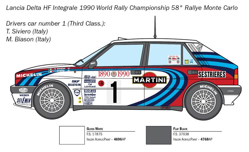 1:24 lancia delta hf integrale art. nr. 3658