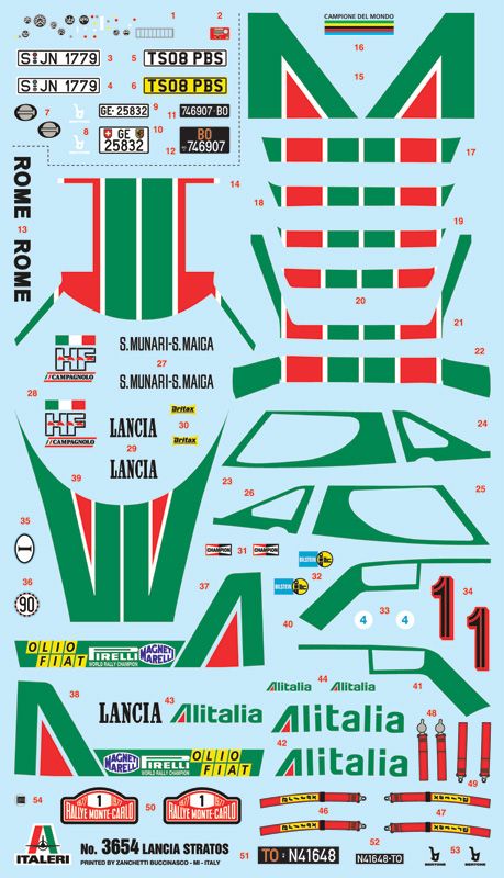 1:24 lancia stratos hf art. nr. 3654