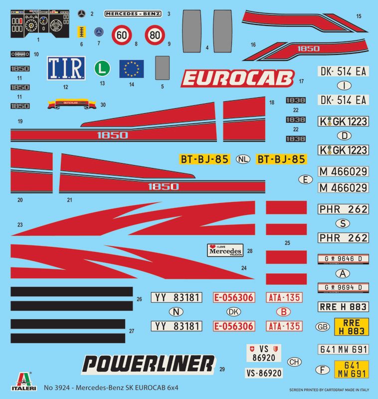 1:24 mercedes benz sk eurocab 6x4 art. nr. 3924