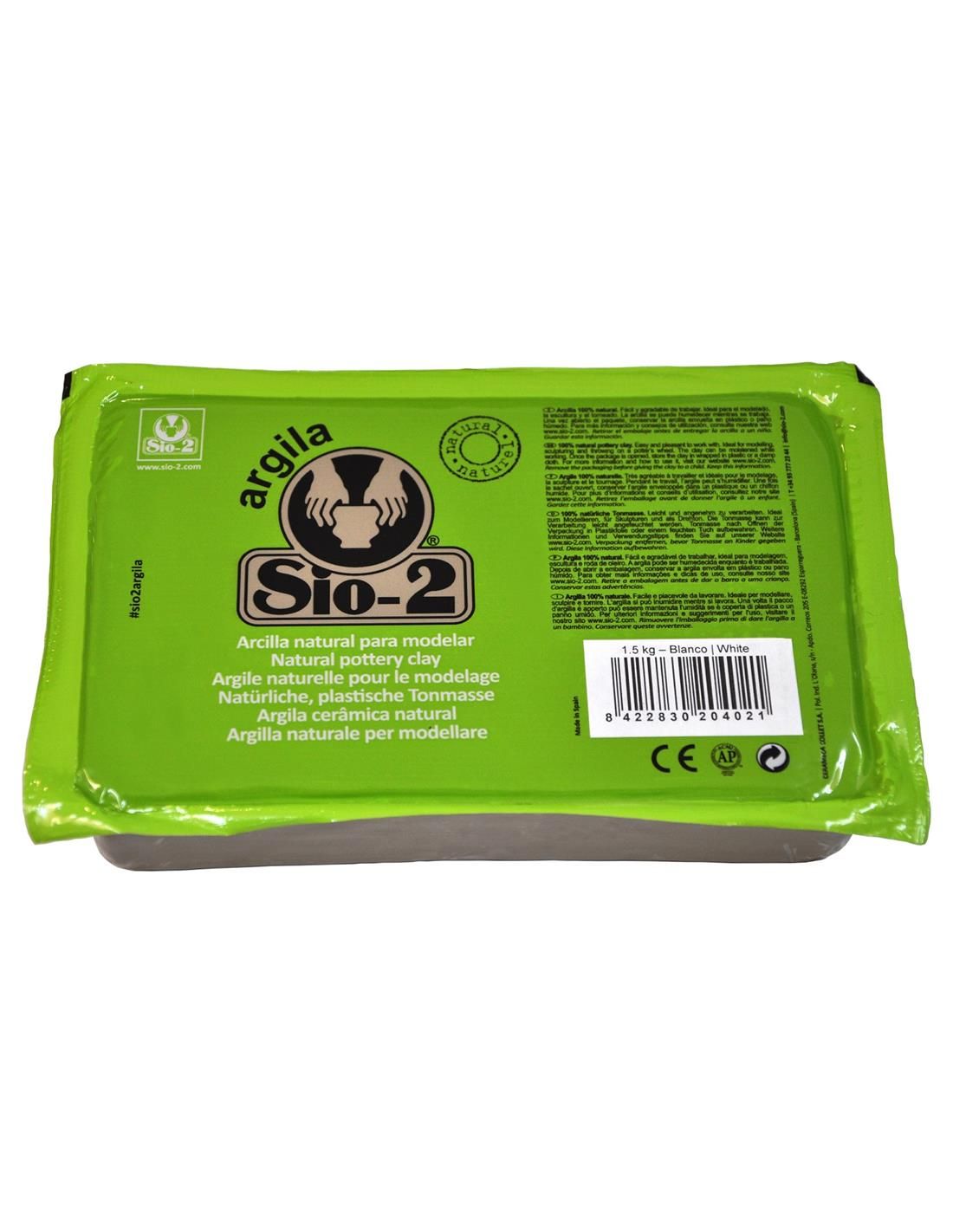 arcilla blanca para modelar sio 2 1,5 kg. art. nr. 204400011000
