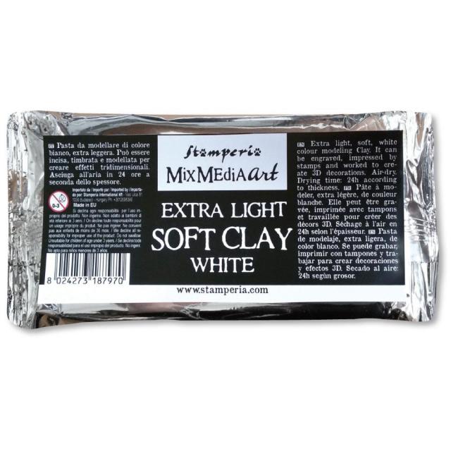 pasta para modelar stamperia soft clay 160 gr. blanco art. nr. k3p44