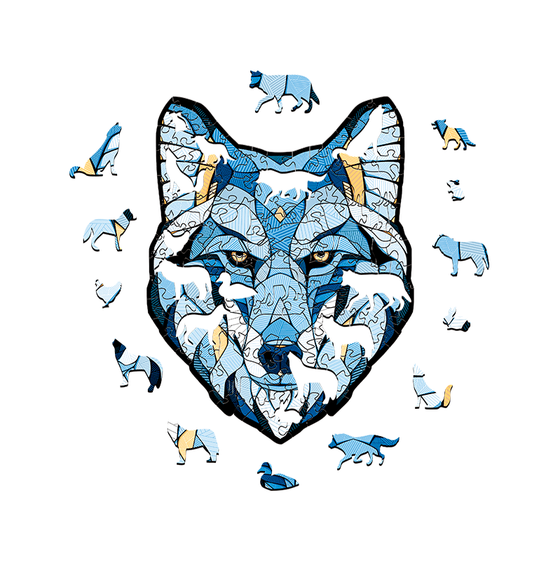 puzzle "lobo" 140 piezas de madera art. nr. 00356