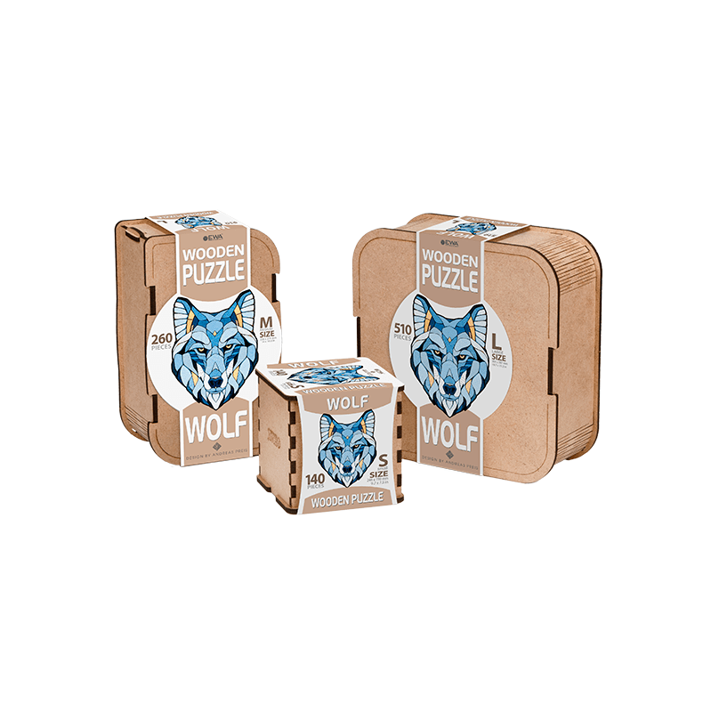 puzzle "lobo" 140 piezas de madera art. nr. 00356