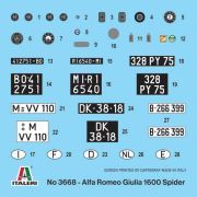 1:24 alfa romeo giulia 1600 spider art. nr. 3668