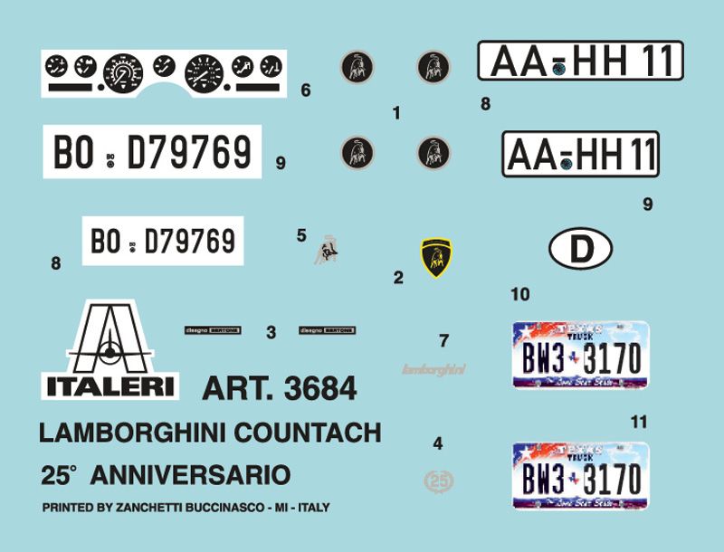 1:24 lamborghini countach 25th anniversary art. nr. 3684