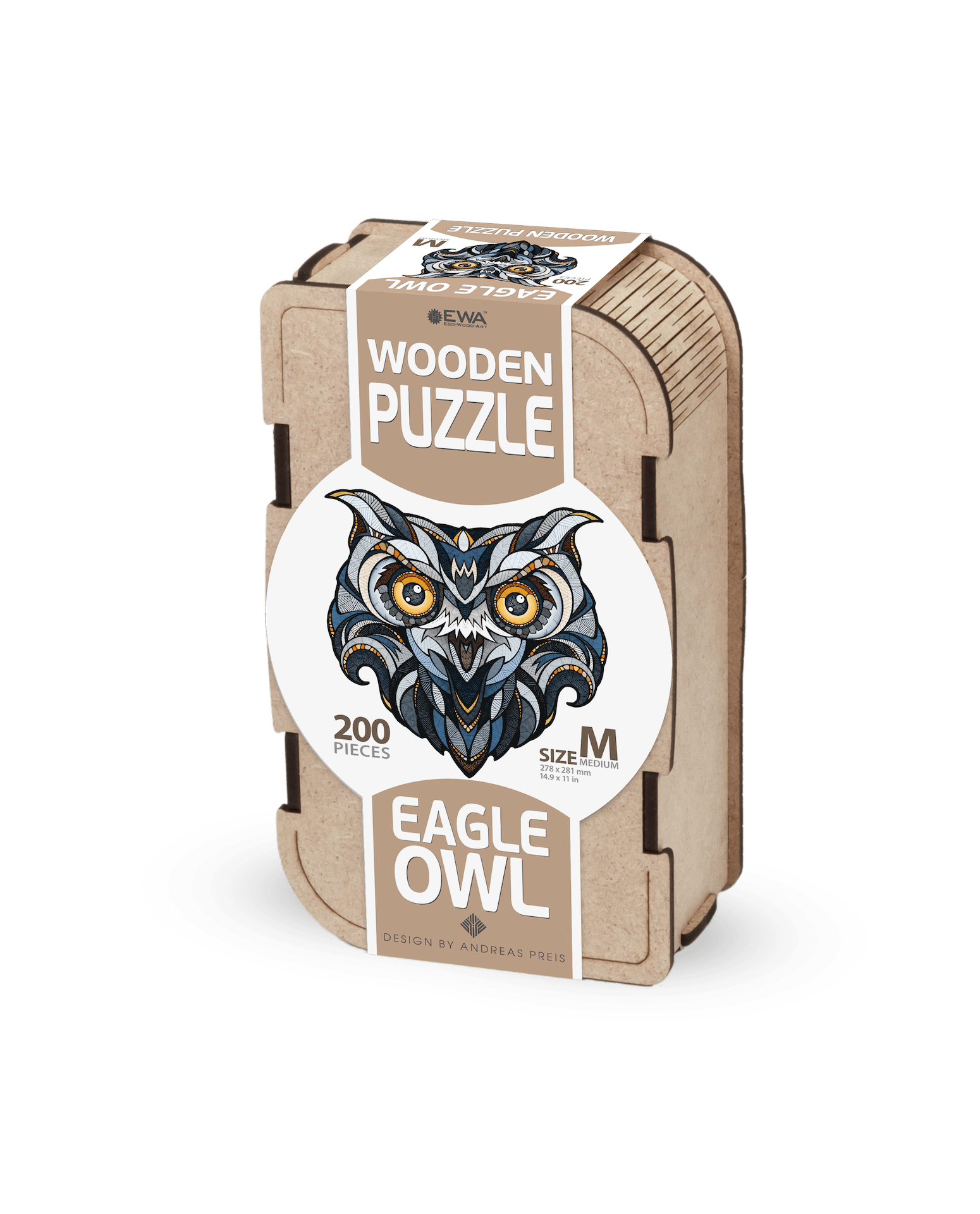 puzzle "búho real" 200 piezas de madera art. nr. 00360