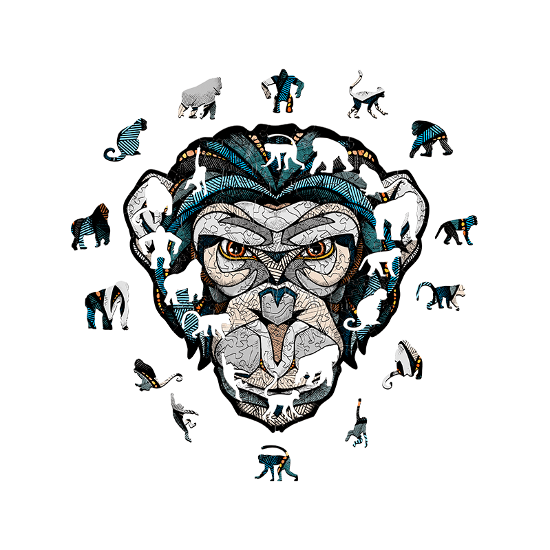 puzzle "chimpancé" 170 piezas de madera art. nr. 00361
