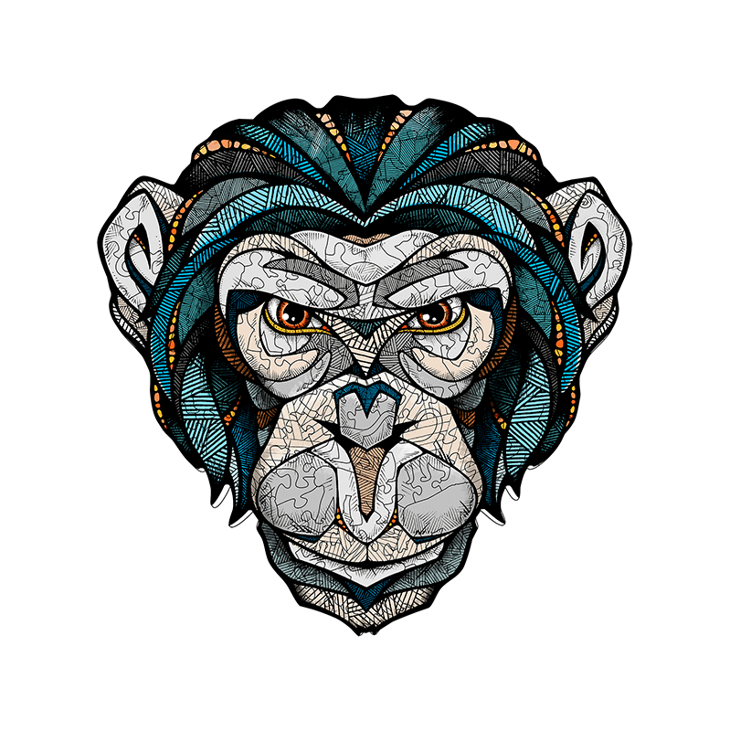 puzzle "chimpancé" 170 piezas de madera art. nr. 00361