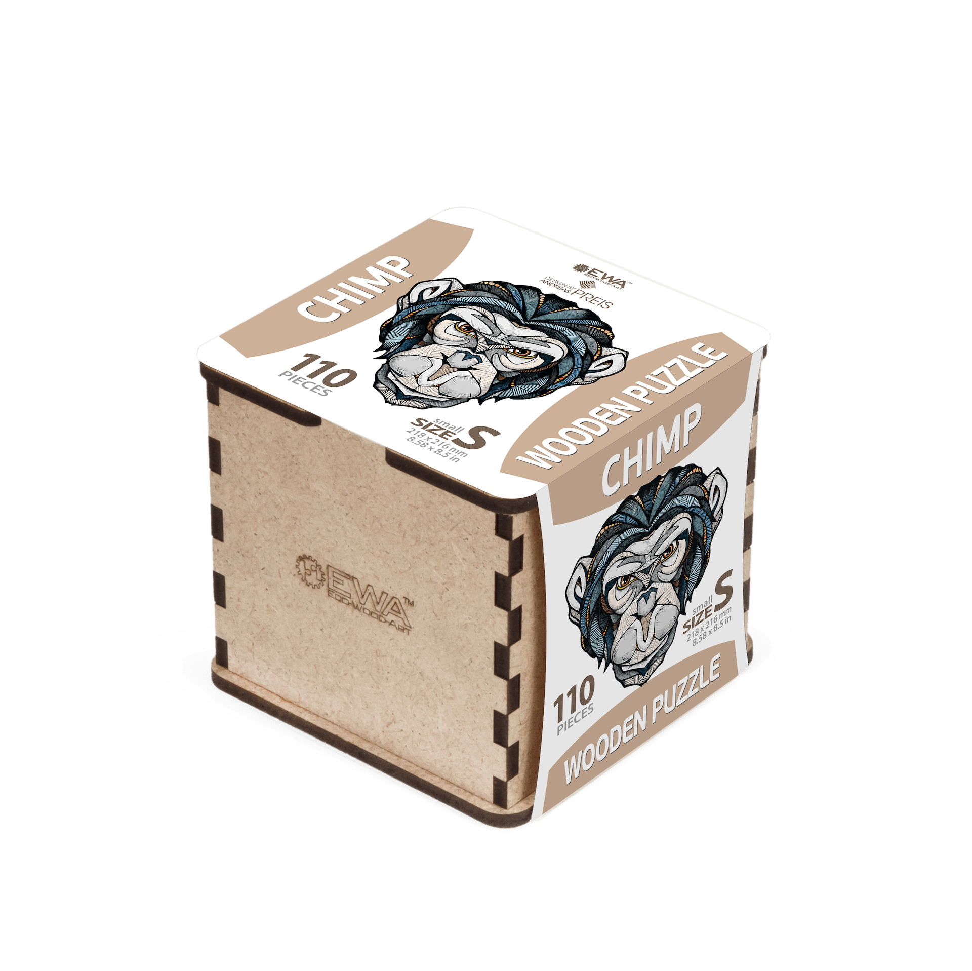 puzzle "chimpancé" 110 piezas de madera art. nr. 00355