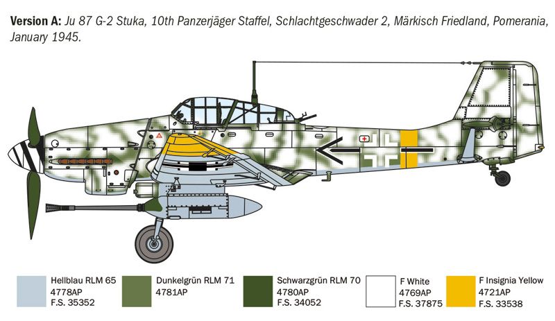1:72 ju 87 g 2 kanonenvogel art. nr. 1466