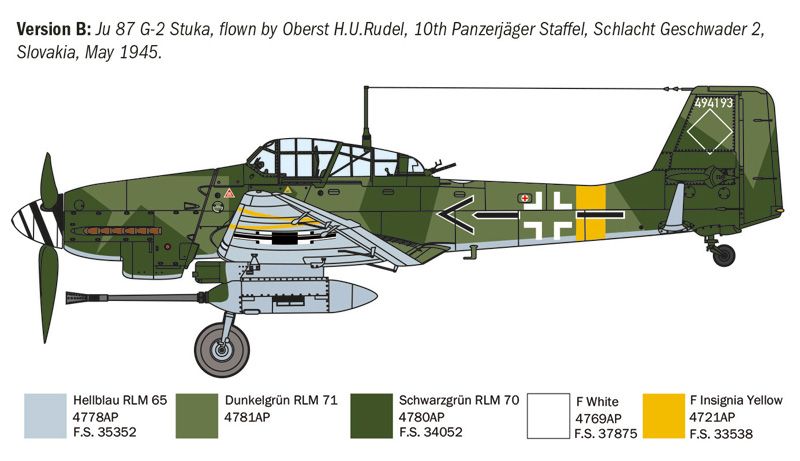 1:72 ju 87 g 2 kanonenvogel art. nr. 1466