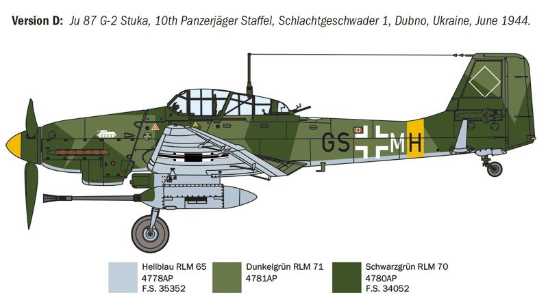 1:72 ju 87 g 2 kanonenvogel art. nr. 1466