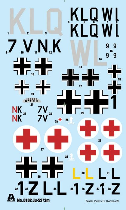 1:72 junker ju 52/3m art. nr. 0102