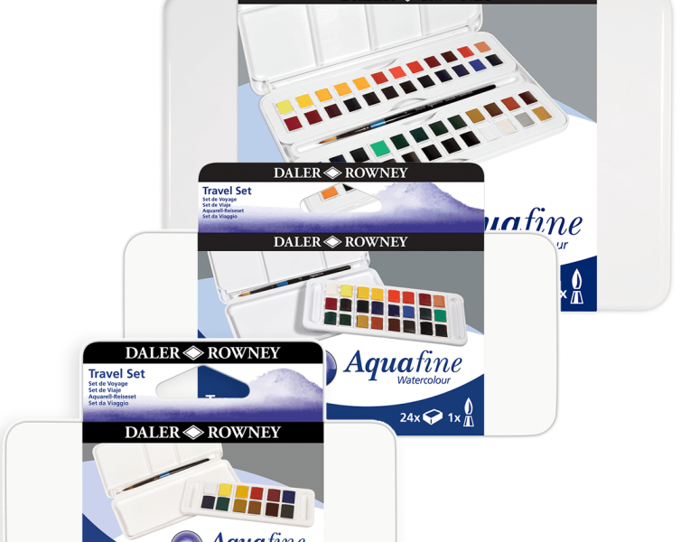 Set de Viaje Acuarelas Daler-Rowney Aquafine 12 ½ godets Art.-Nr. D131900001