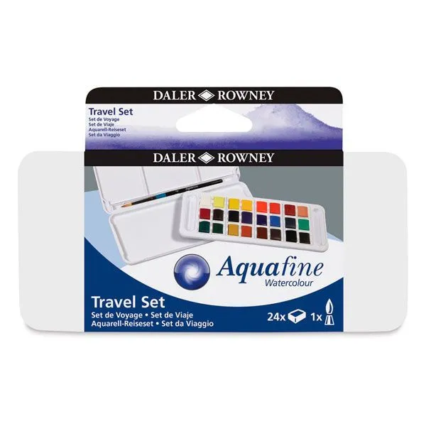 set de viaje acuarelas daler rowney aquafine 24 ½ godets art. nr. d131900102