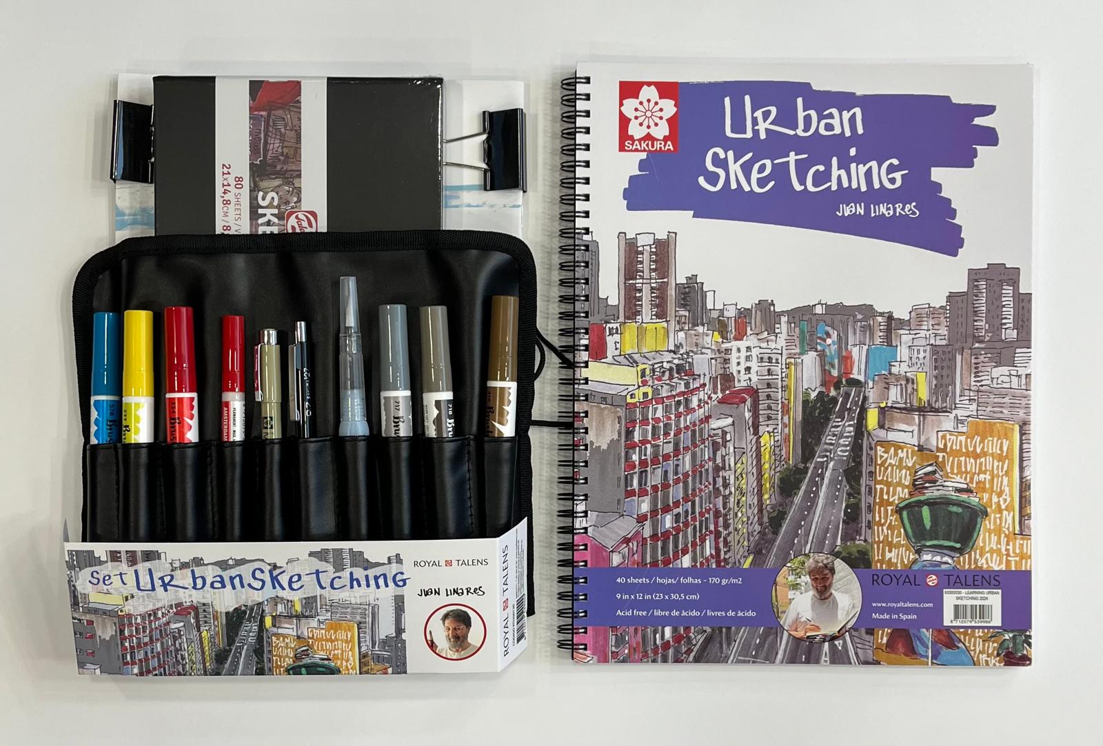 combo urban sketching de juan linares + set urban sketching de juan linares