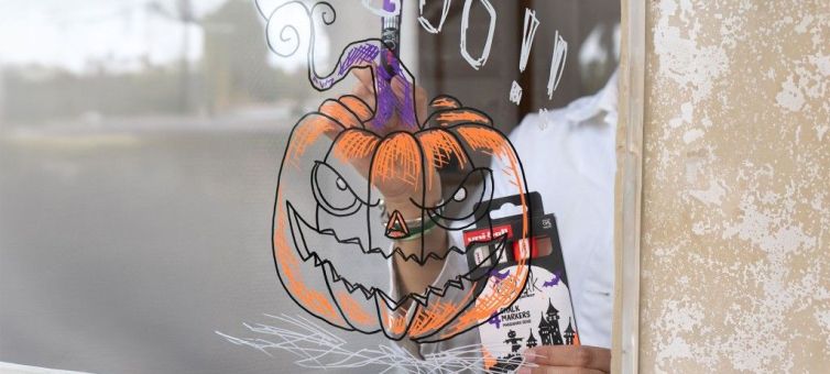 Set 4 Rotuladores Chalk Markers Halloween Uni-Ball Art.-Nr. PWE-5M