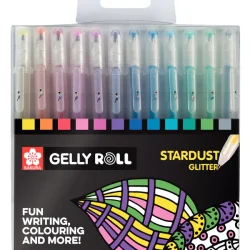 sakura estuche de 12 bolígrafos de gel stardust art. nr. poxpgbsta12