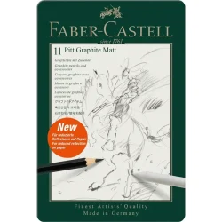 estuche de metal de pitt graphite matt x11 faber castell art. nr. 115220