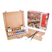 caja de madera de pintura acrílica van gogh basic 10 x 40 ml + accesorios art. nr. 22840513