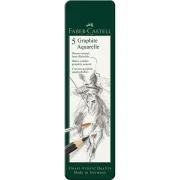 estuche de metal con 5 lápices graphite aquarelle faber castell art. nr. 117805
