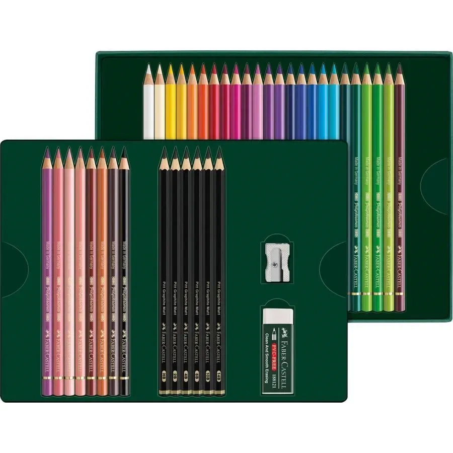 estuche polychromos & pitt graphite matt faber castell art. nr. 210053