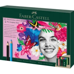 estuche polychromos & pitt graphite matt faber castell art. nr. 210053