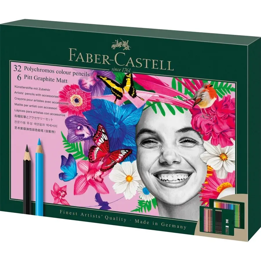 estuche polychromos & pitt graphite matt faber castell art. nr. 210053