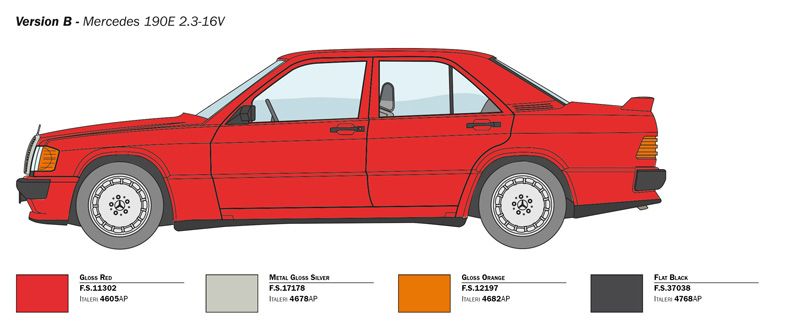 1:24 mercedes benz 190e 2.3 16v art. nr. 3624