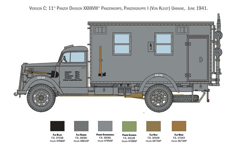 1:35 opel blitz radio truck art. nr. 6575