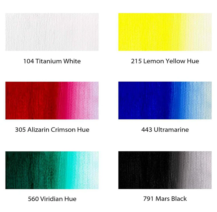 set phoenix watersoluble oil stick 6 colores art. nr. pwos0637